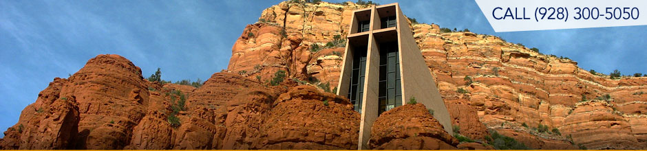 The picturesque Chapel of the Holy Cross is considered one of Arizona's Seven Wonders.